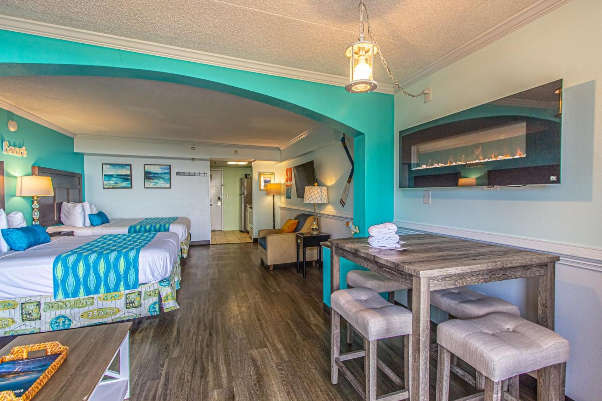 Oversized Ocean View Queen Suite With Beautiful Fireplace And Accents - Sleeps 4 Guests! Myrtle Beach Zimmer foto